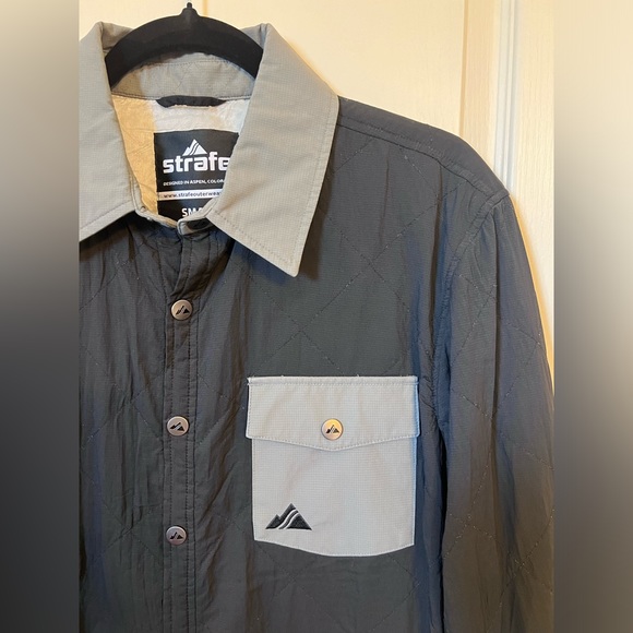 Strafe Men’s Long Sleeve Quilted Snap Up Shirt - Picture 2 of 6